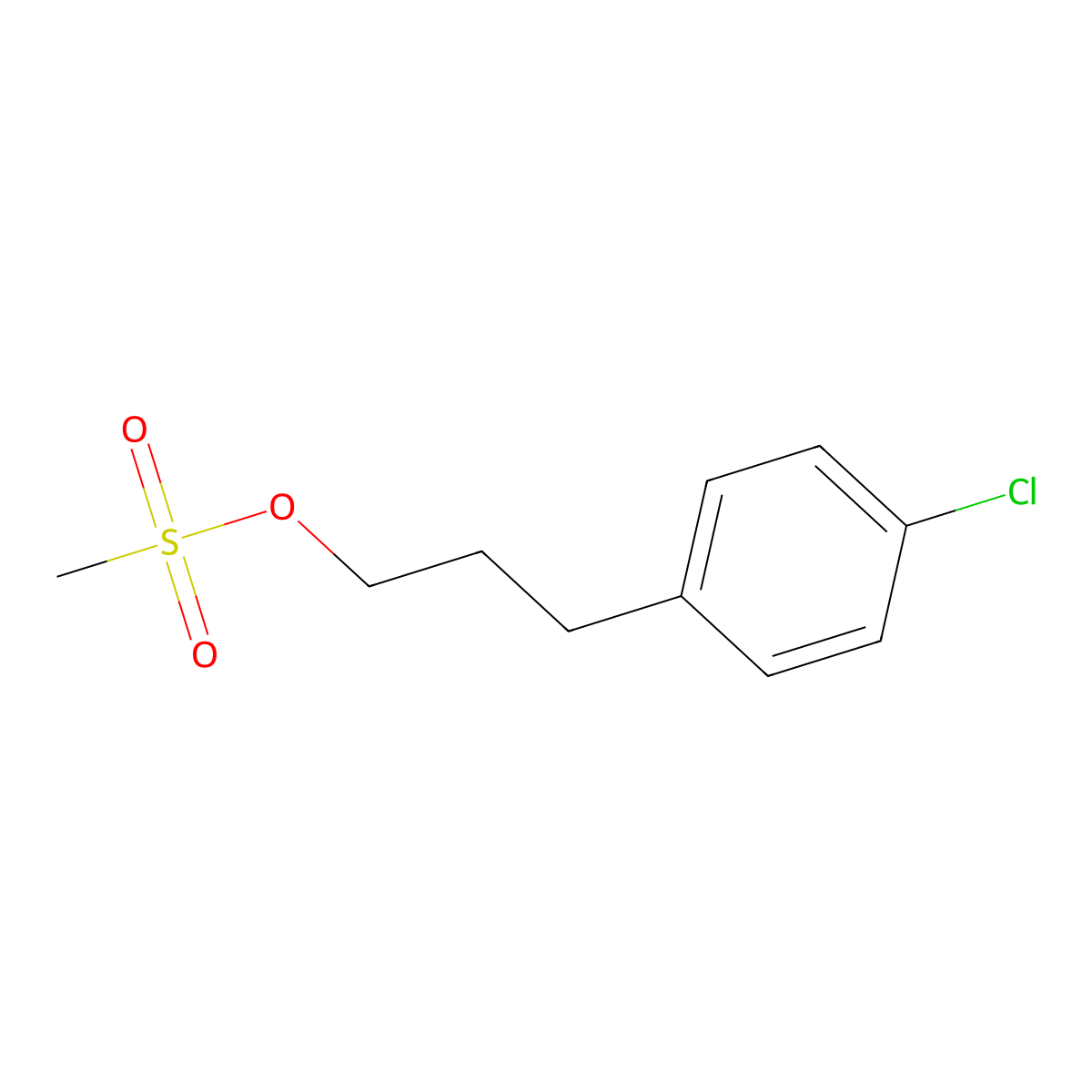 3-(4-Chlorophenyl)propyl methanesulfonate molecular structure, CAS 61440-60-6