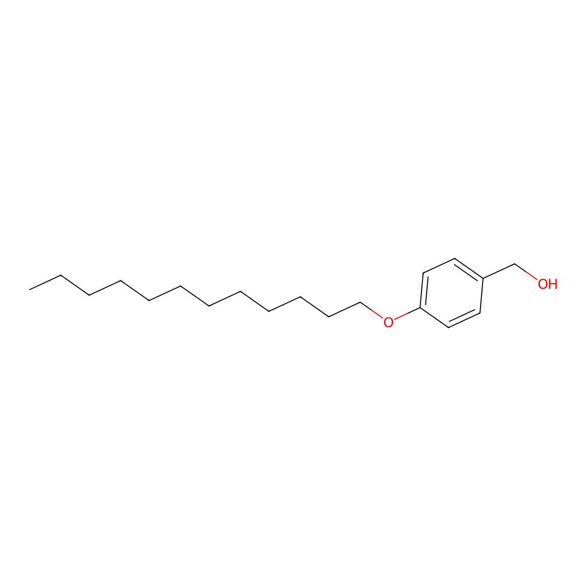 4-Dodecyloxybenzyl alcohol molecular structure, CAS 61440-63-9
