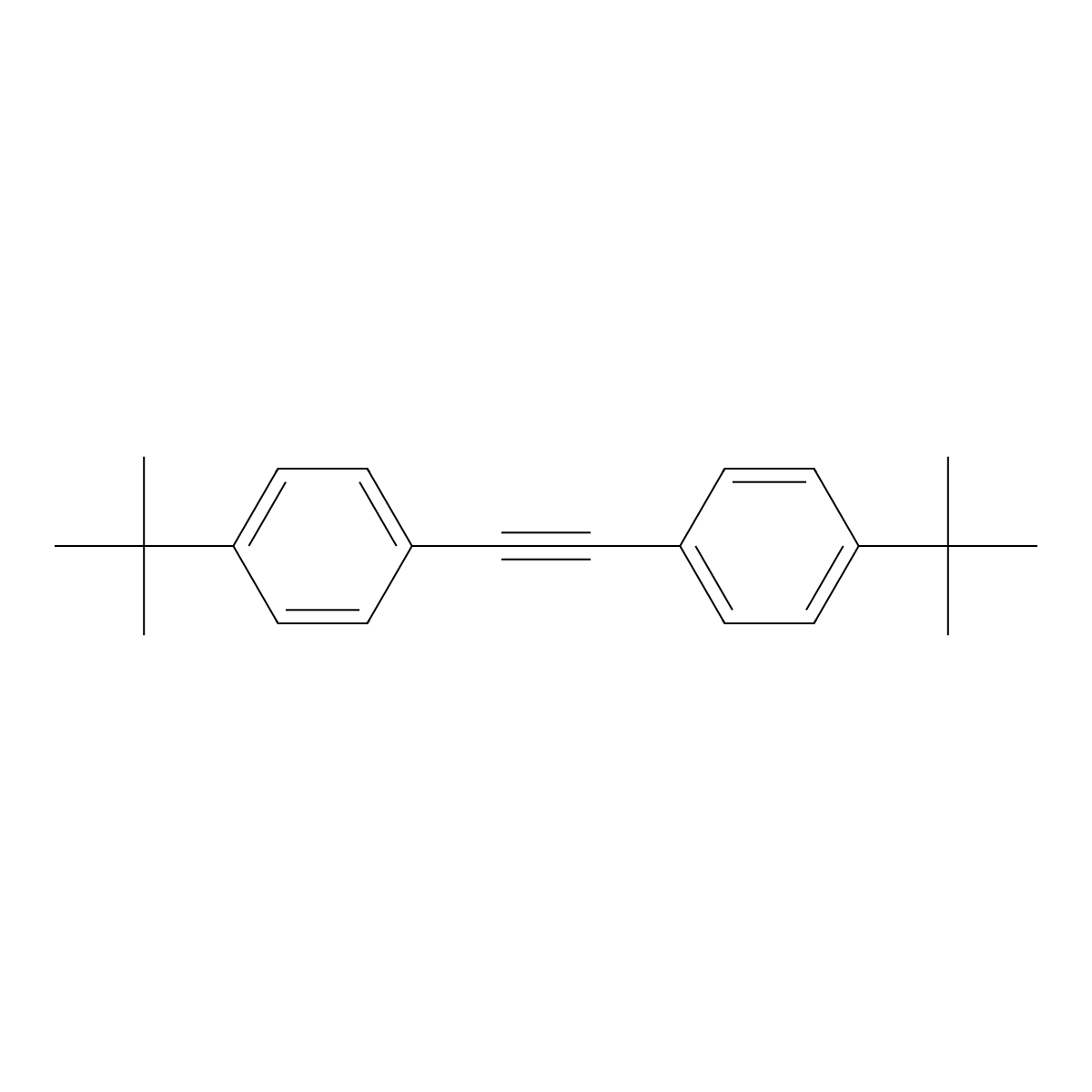 Benzene, 1,1'-(1,2-ethynediyl)bis[4-(1,1-dimethylethyl)- molecular structure, CAS 61440-86-6
