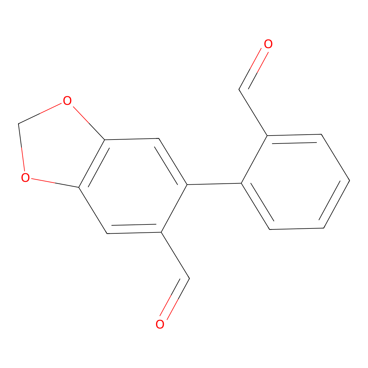 1,3-Benzodioxole-5-carboxaldehyde, 6-(2-formylphenyl)- molecular structure, CAS 61440-93-5