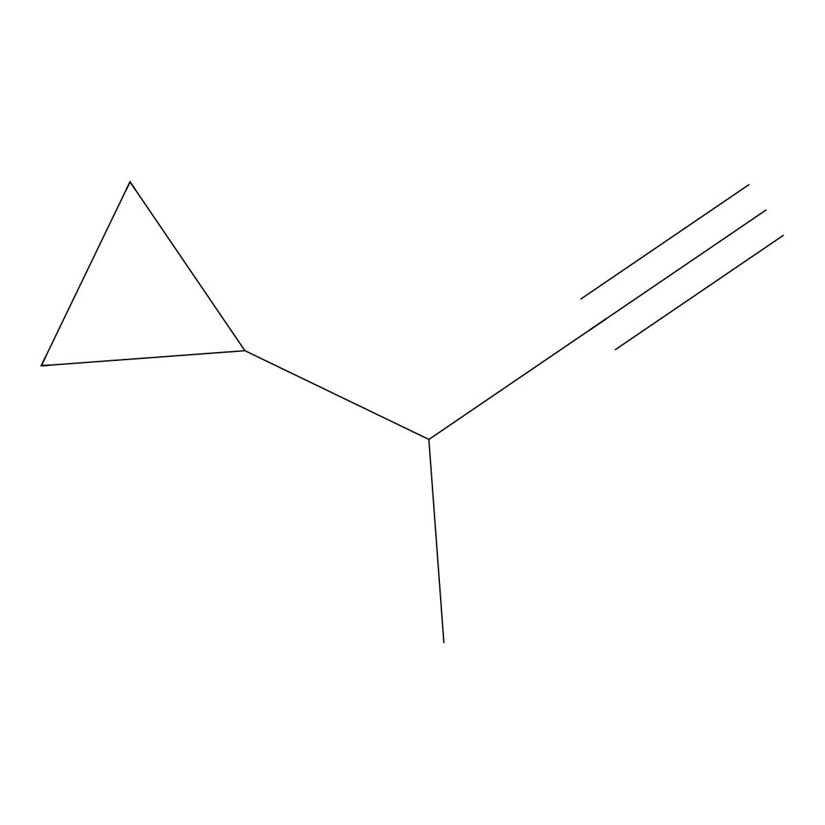 (But-3-yn-2-yl)cyclopropane molecular structure, CAS 61441-85-8