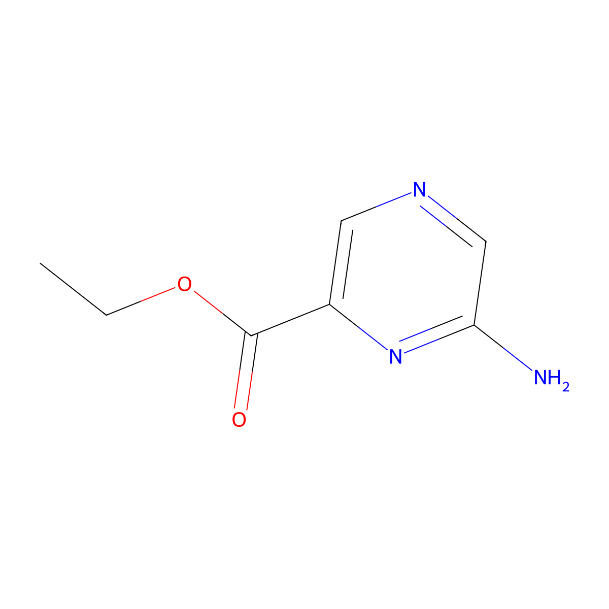 Ethyl 6-aminopyrazine-2-carboxylate molecular structure, CAS 61442-39-5