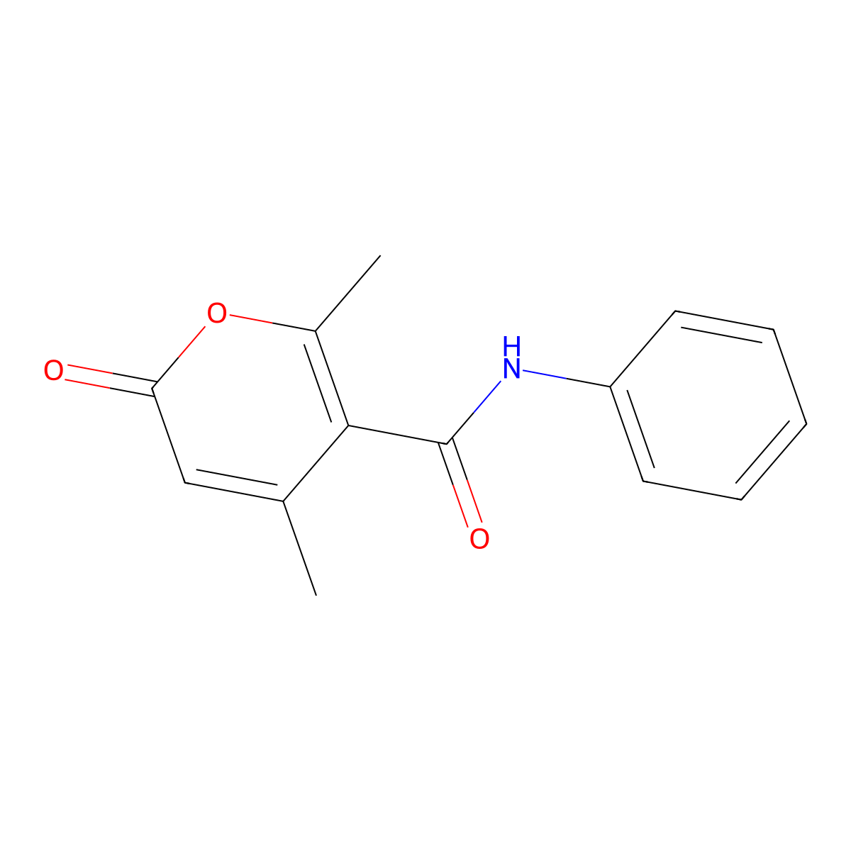 4,6-Dimethyl-2-oxo-N-phenyl-2H-pyran-5-carboxamide molecular structure, CAS 61444-67-5