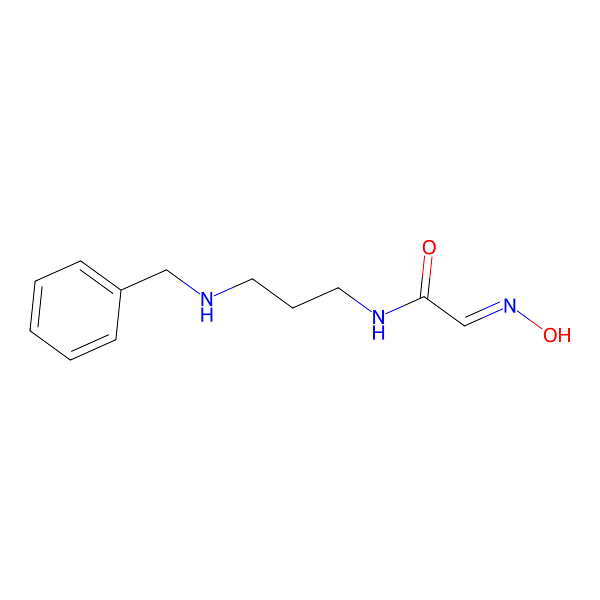 Acetamide, 2-(hydroxyimino)-N-[3-[(phenylmethyl)amino]propyl]- molecular structure, CAS 61444-89-1