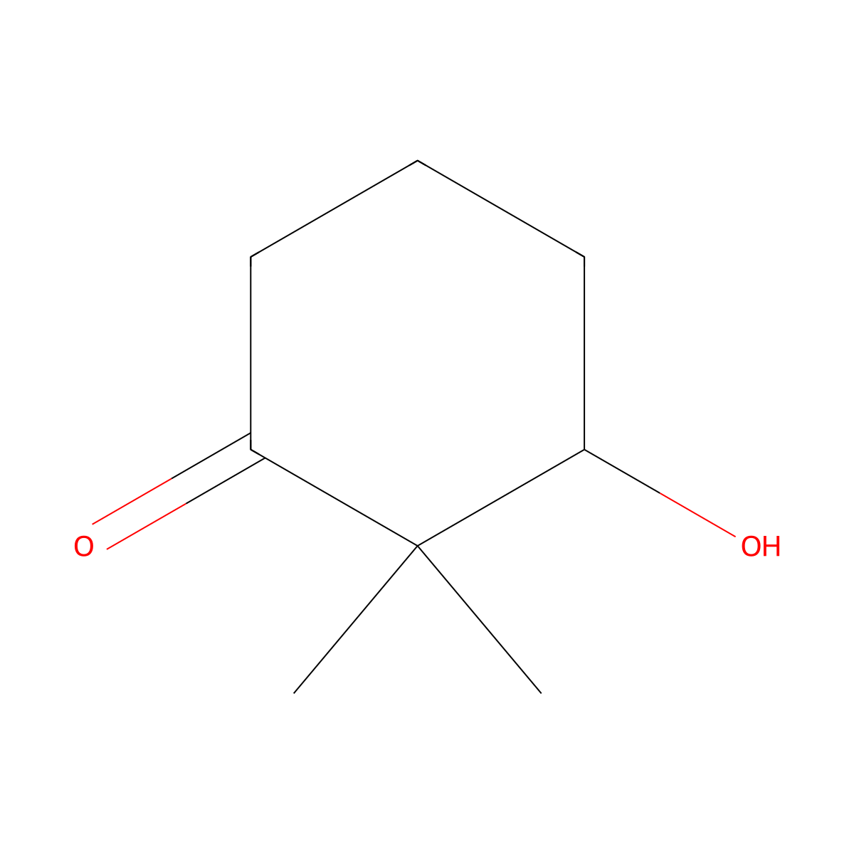 3-Hydroxy-2,2-dimethylcyclohexan-1-one molecular structure, CAS 61447-86-7