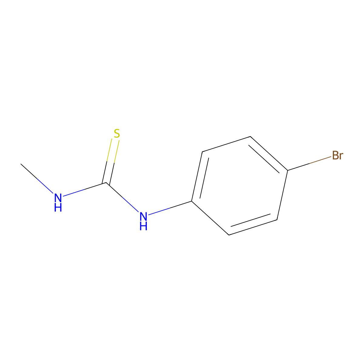 1-(4-Bromophenyl)-3-methylthiourea molecular structure, CAS 61449-55-6