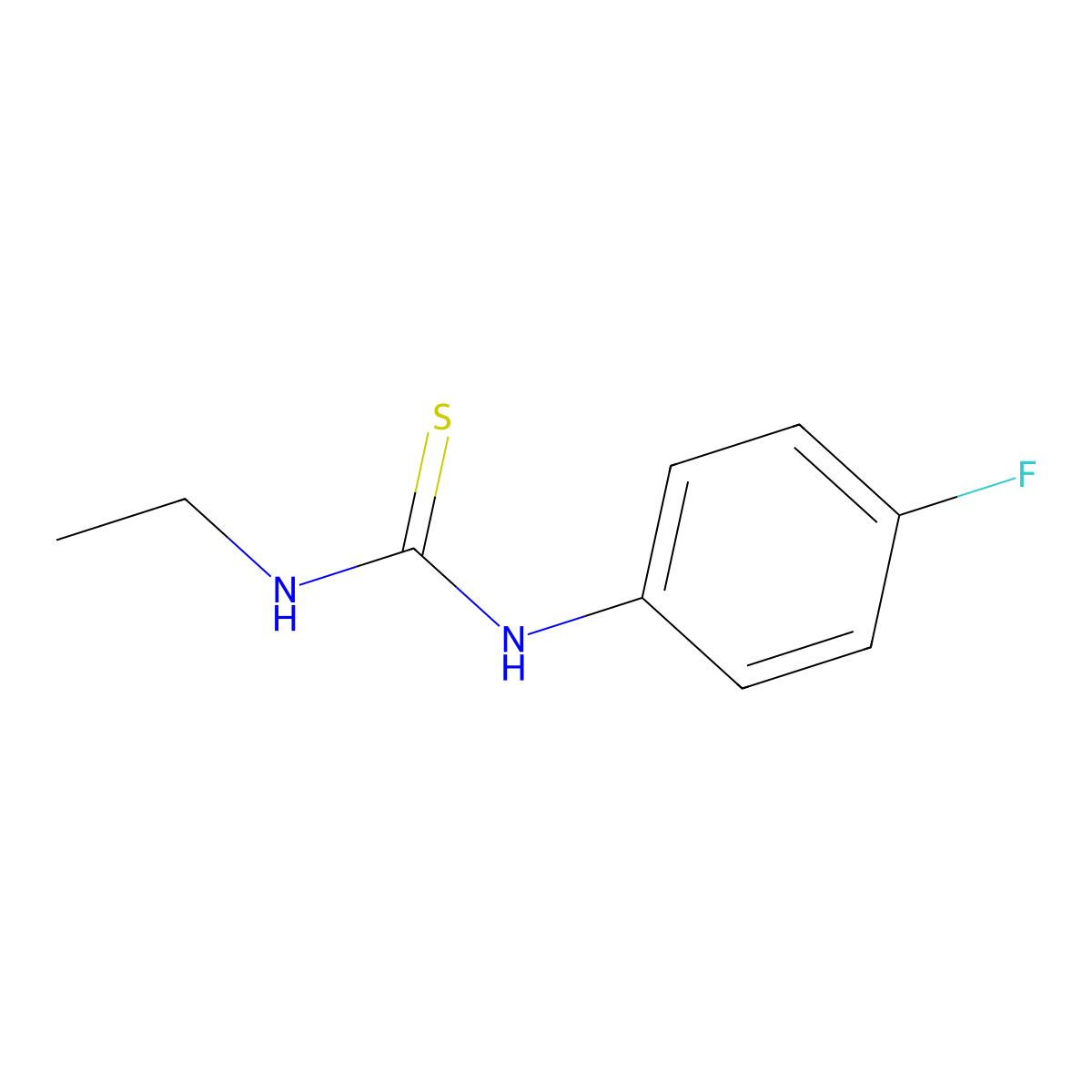 1-Ethyl-3-(4-fluorophenyl)thiourea molecular structure, CAS 61449-56-7