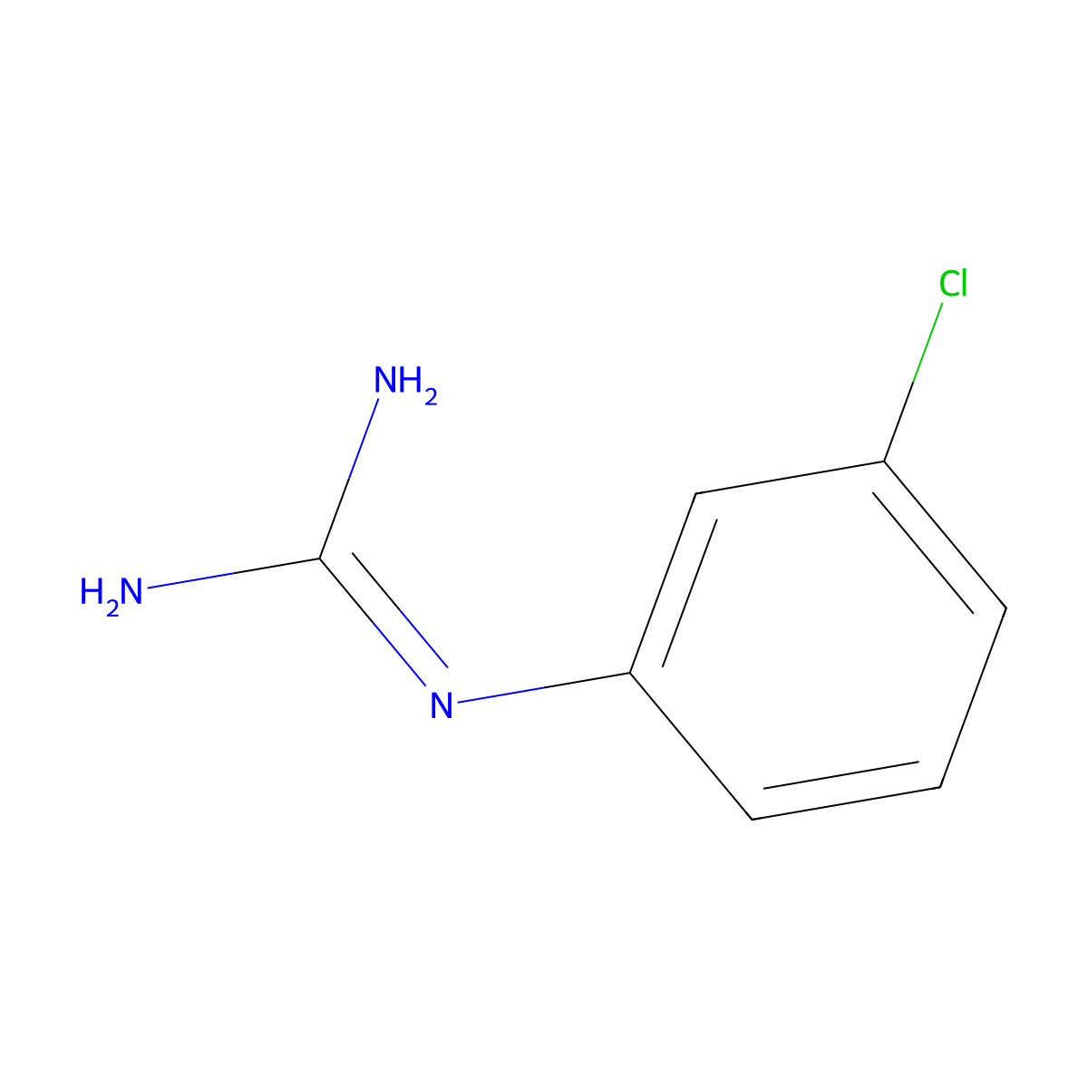 N-(3-Chlorophenyl)guanidine molecular structure, CAS 6145-41-1