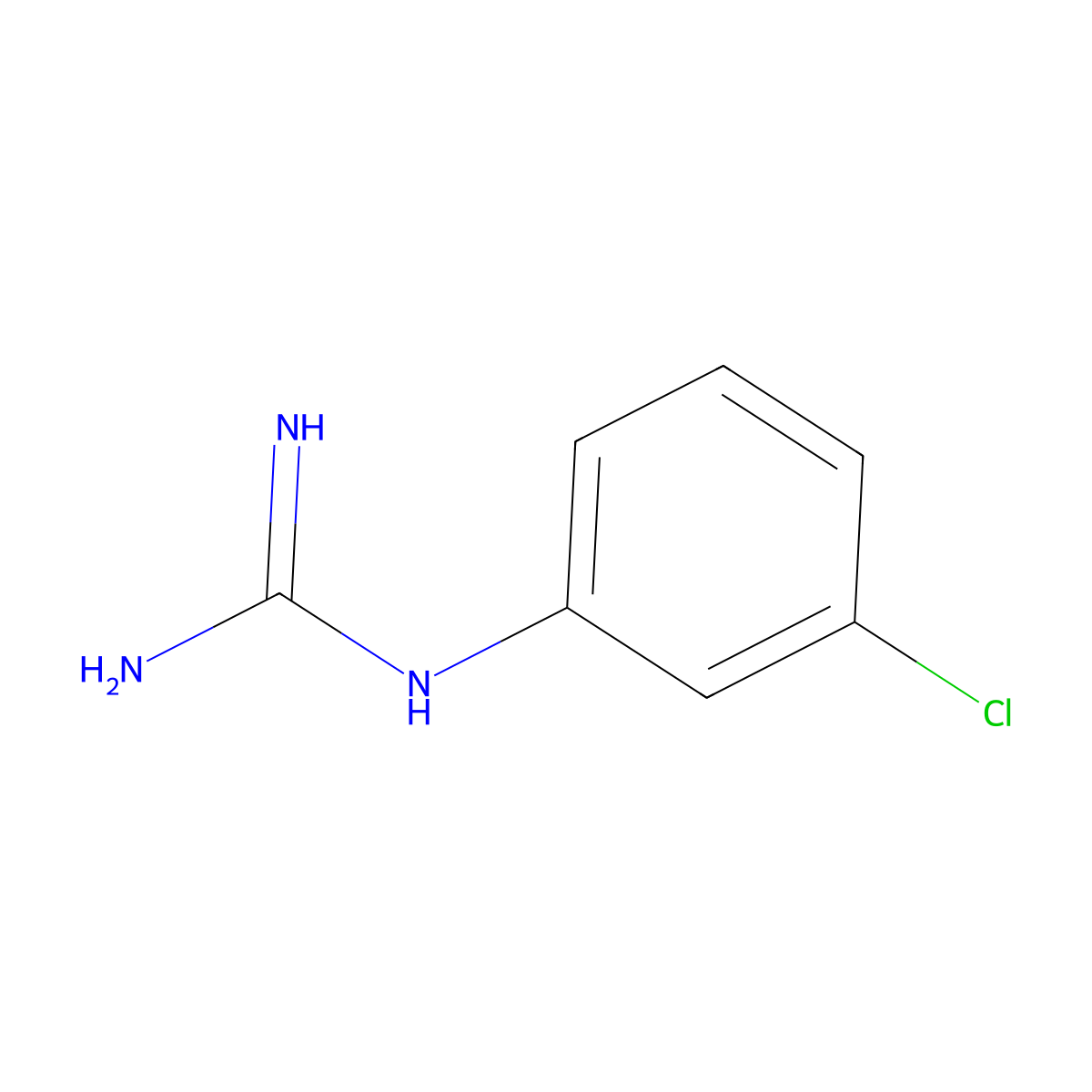 N-(3-Chlorophenyl)guanidine molecular structure, CAS 6145-41-1
