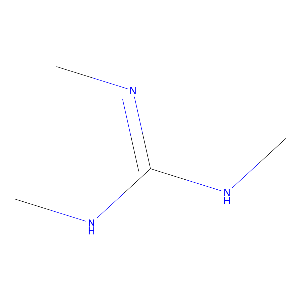 N,N',N''-Trimethylguanidine molecular structure, CAS 6145-43-3