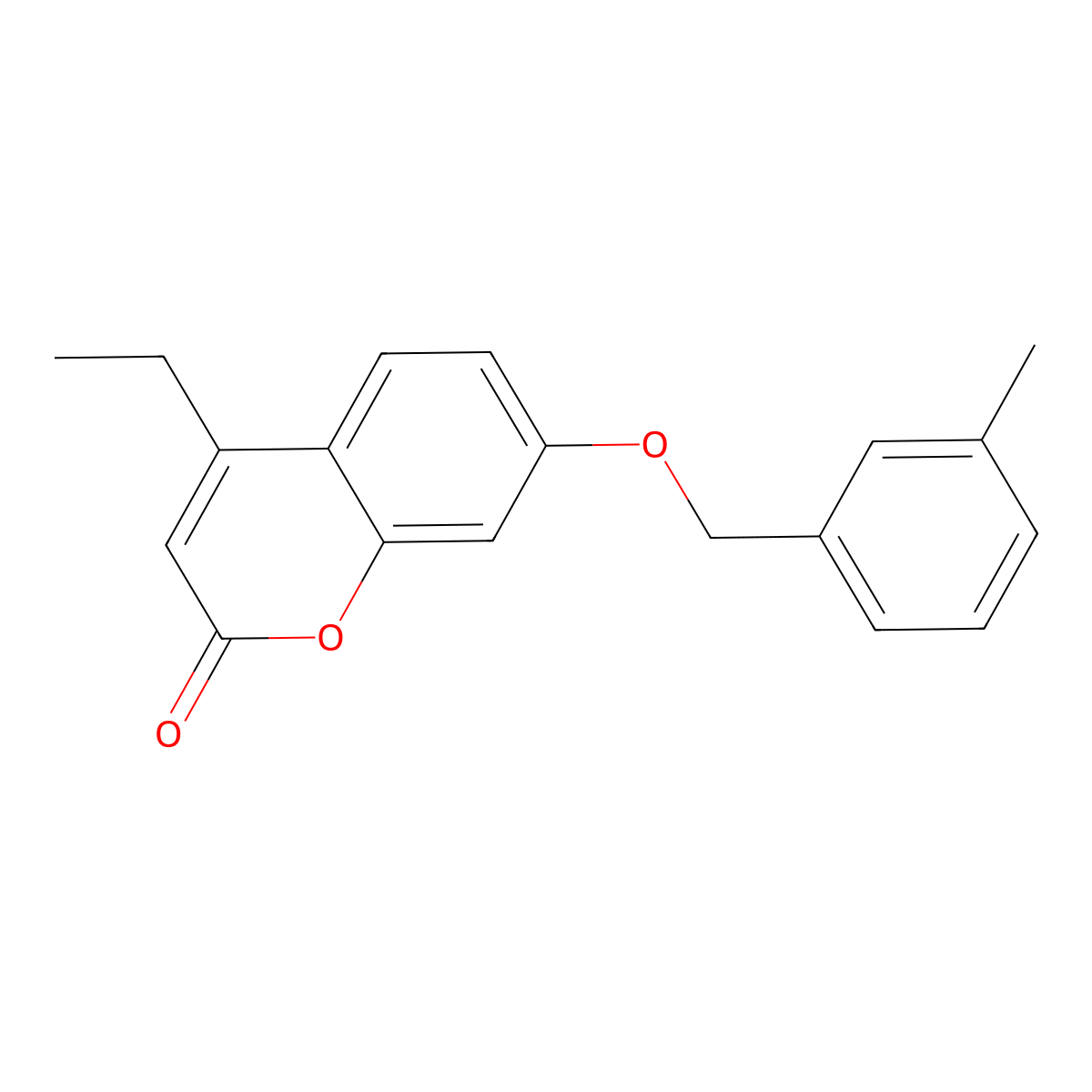 4-Ethyl-7-[(3-methylbenzyl)oxy]-2h-chromen-2-one molecular structure, CAS 6145-47-7