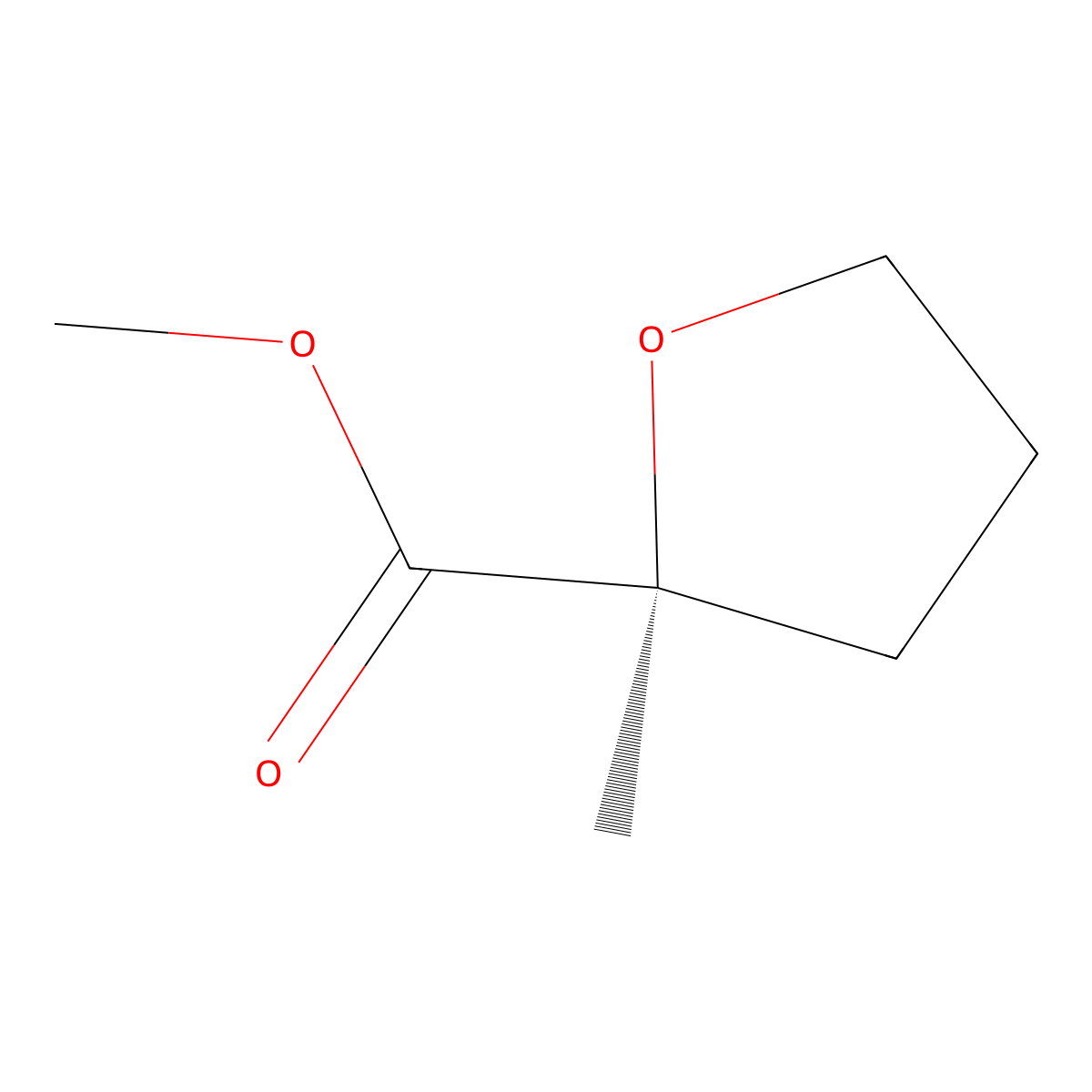 Methyl (2S)-2-methyloxolane-2-carboxylate molecular structure, CAS 61450-04-2