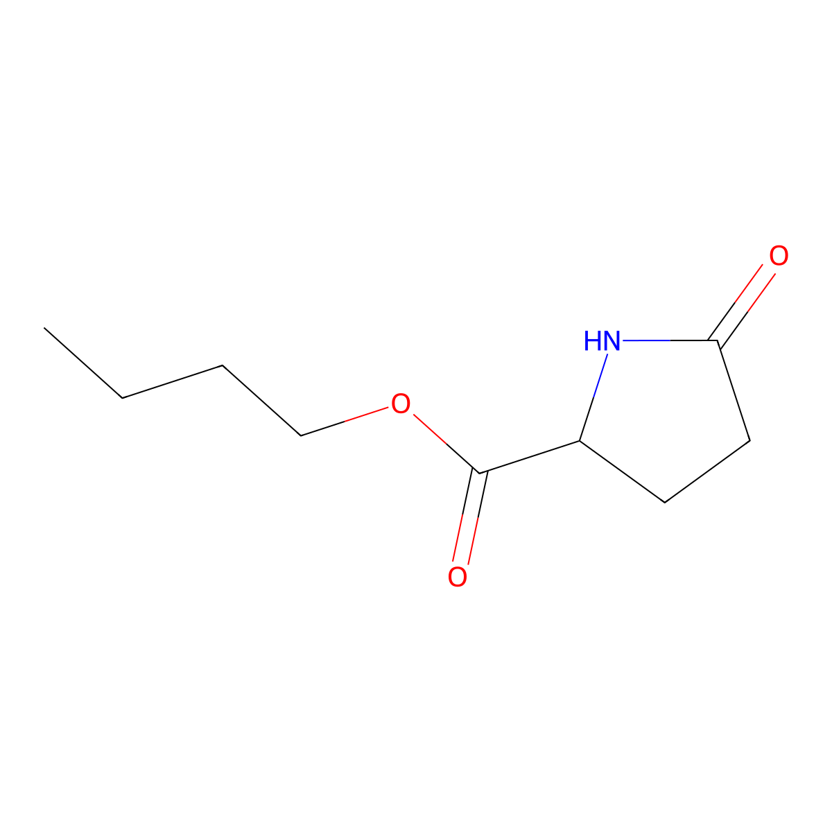 Butyl 5-oxopyrrolidine-2-carboxylate molecular structure, CAS 61450-21-3