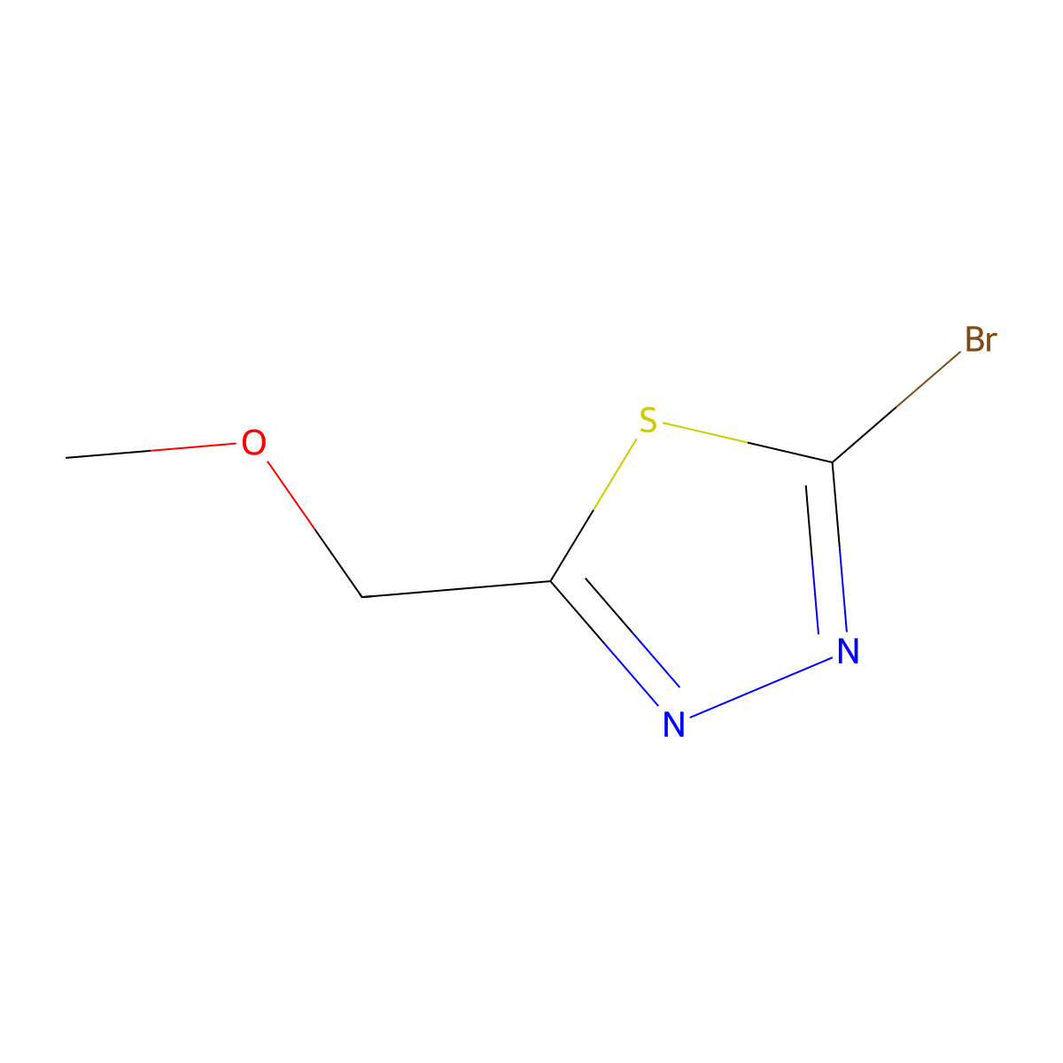 2-Bromo-5-(methoxymethyl)-1,3,4-thiadiazole molecular structure, CAS 61450-91-7