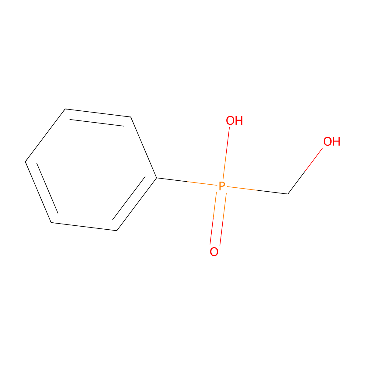 Hydroxymethylphenylphosphinic acid molecular structure, CAS 61451-78-3