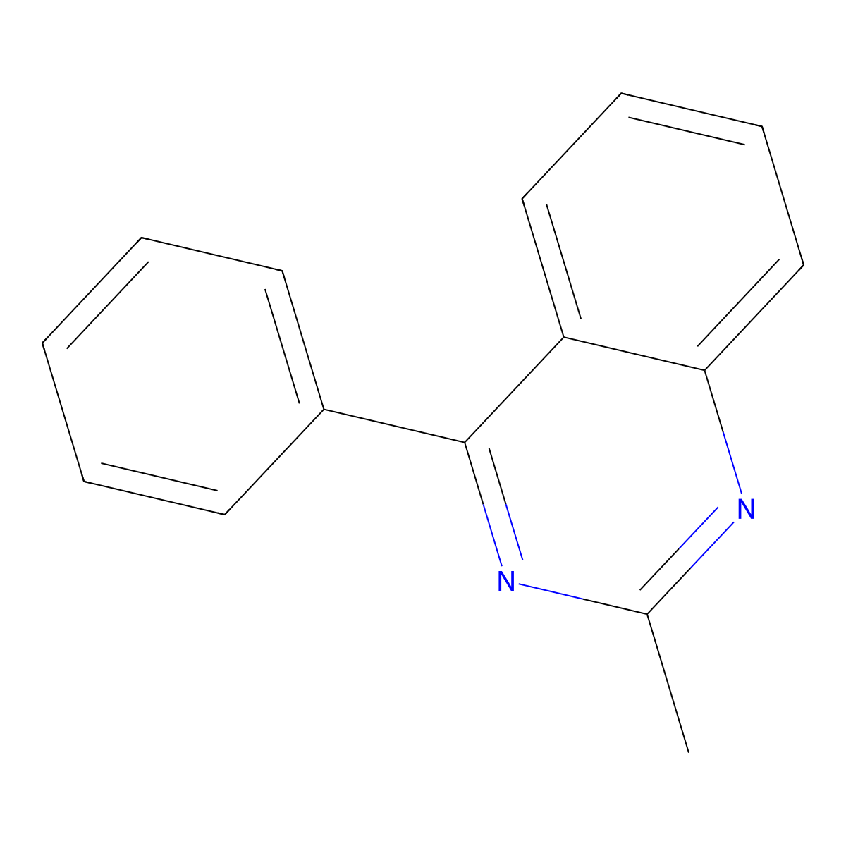 2-Methyl-4-phenylquinazoline molecular structure, CAS 61453-53-0