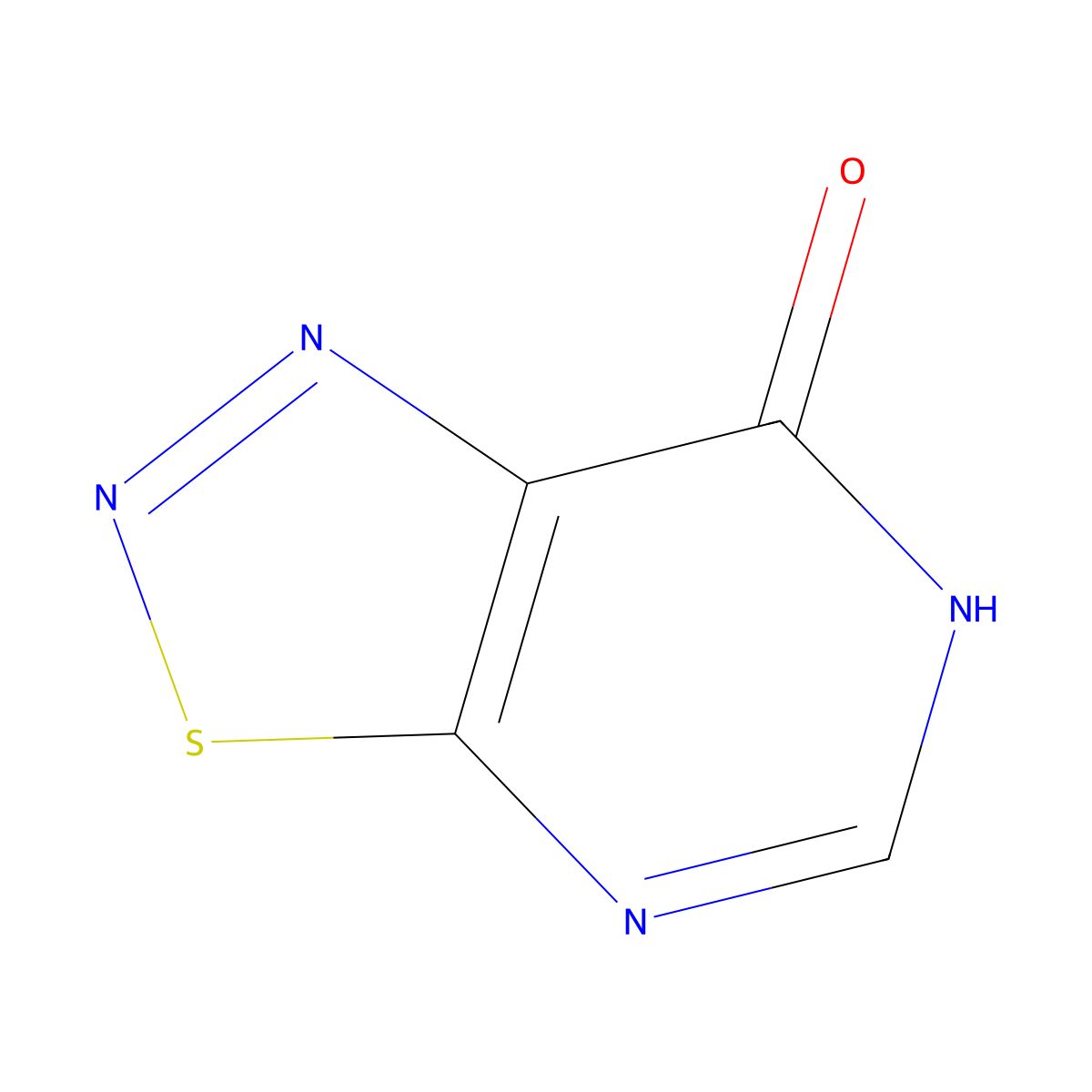 [1,2,3]thiadiazolo[5,4-d]pyrimidin-7(6H)-one molecular structure, CAS 61457-12-3