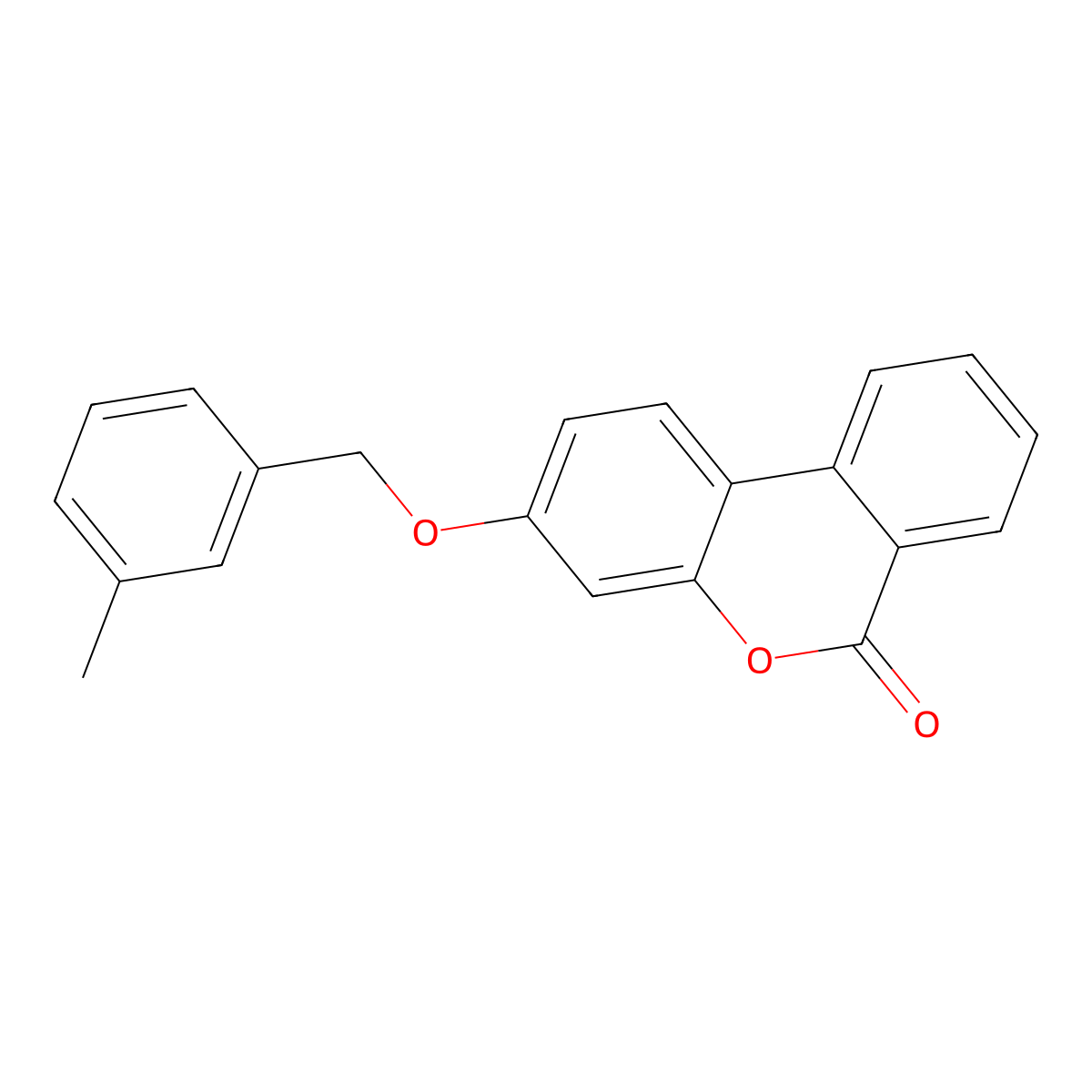 3-[(3-Methylphenyl)methoxy]benzo[c]chromen-6-one molecular structure, CAS 6146-89-0