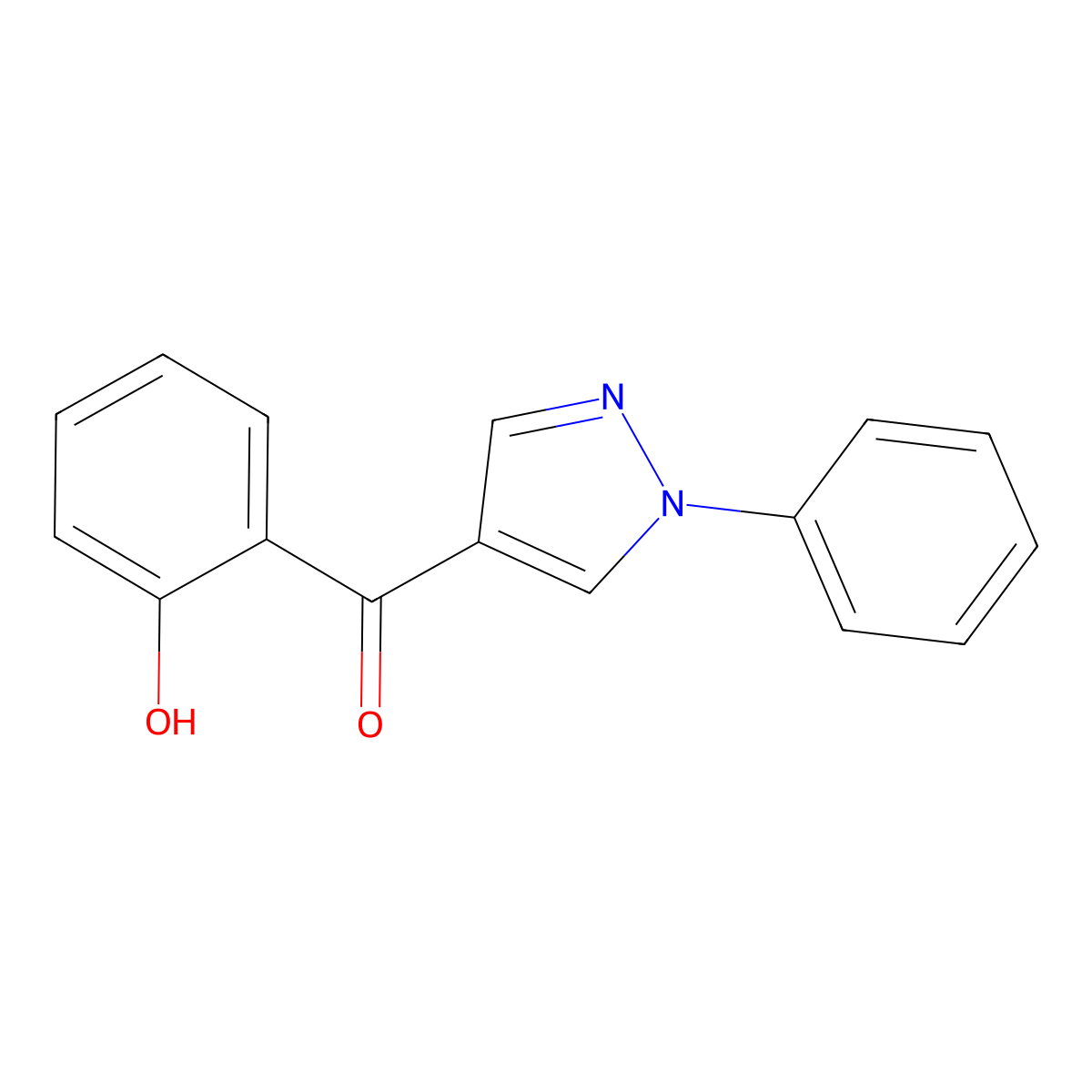 2-Hydroxyphenyl 1-phenyl-1H-pyrazol-4-yl ketone molecular structure, CAS 61466-44-2