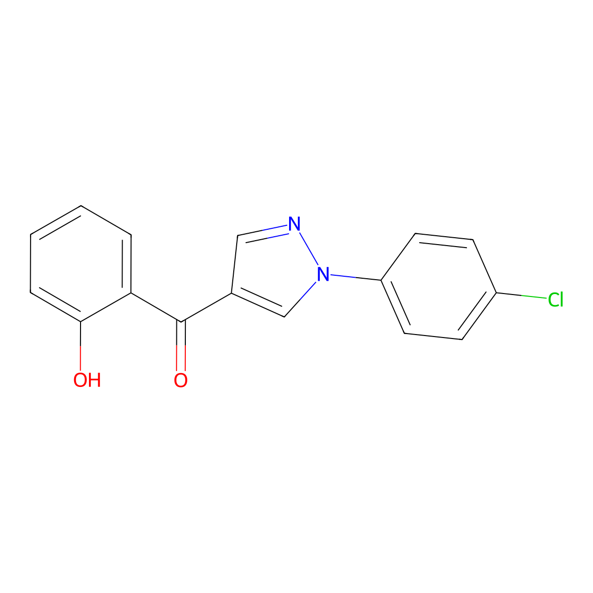 [1-(4-chlorophenyl)-1H-pyrazol-4-yl](2-hydroxyphenyl)methanone molecular structure, CAS 61466-47-5