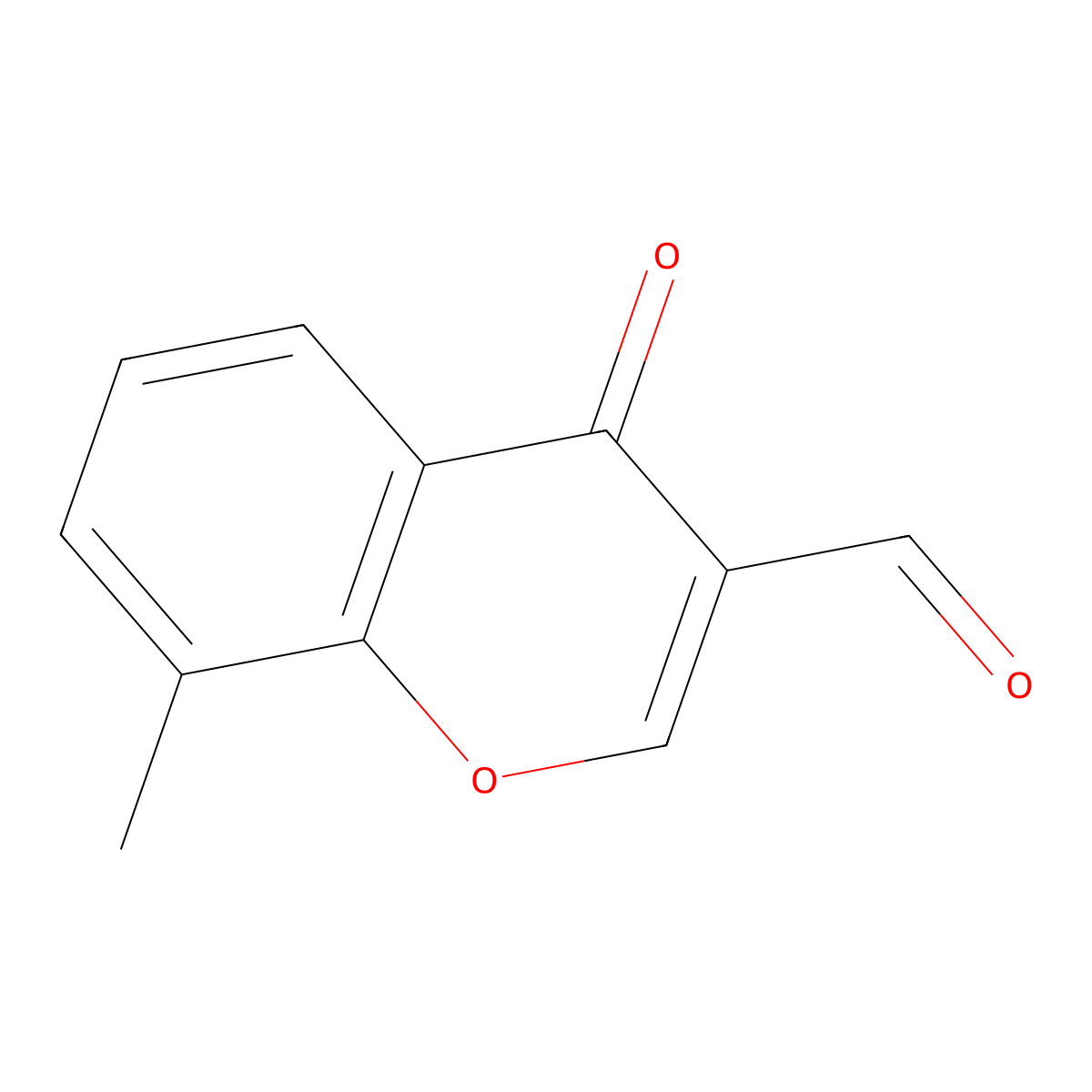 8-Methyl-4-oxo-4H-1-benzopyran-3-carbaldehyde molecular structure, CAS 61466-64-6