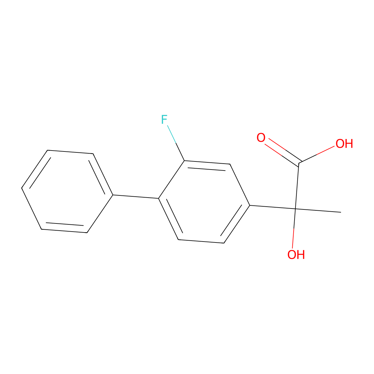 2-(2-Fluorobiphenyl-4-yl)-2-hydroxypropanoic acid molecular structure, CAS 61466-95-3