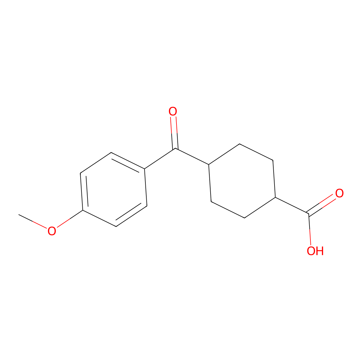 cis-4-(4-Methoxybenzoyl)cyclohexane-1-carboxylic acid molecular structure, CAS 61468-99-3
