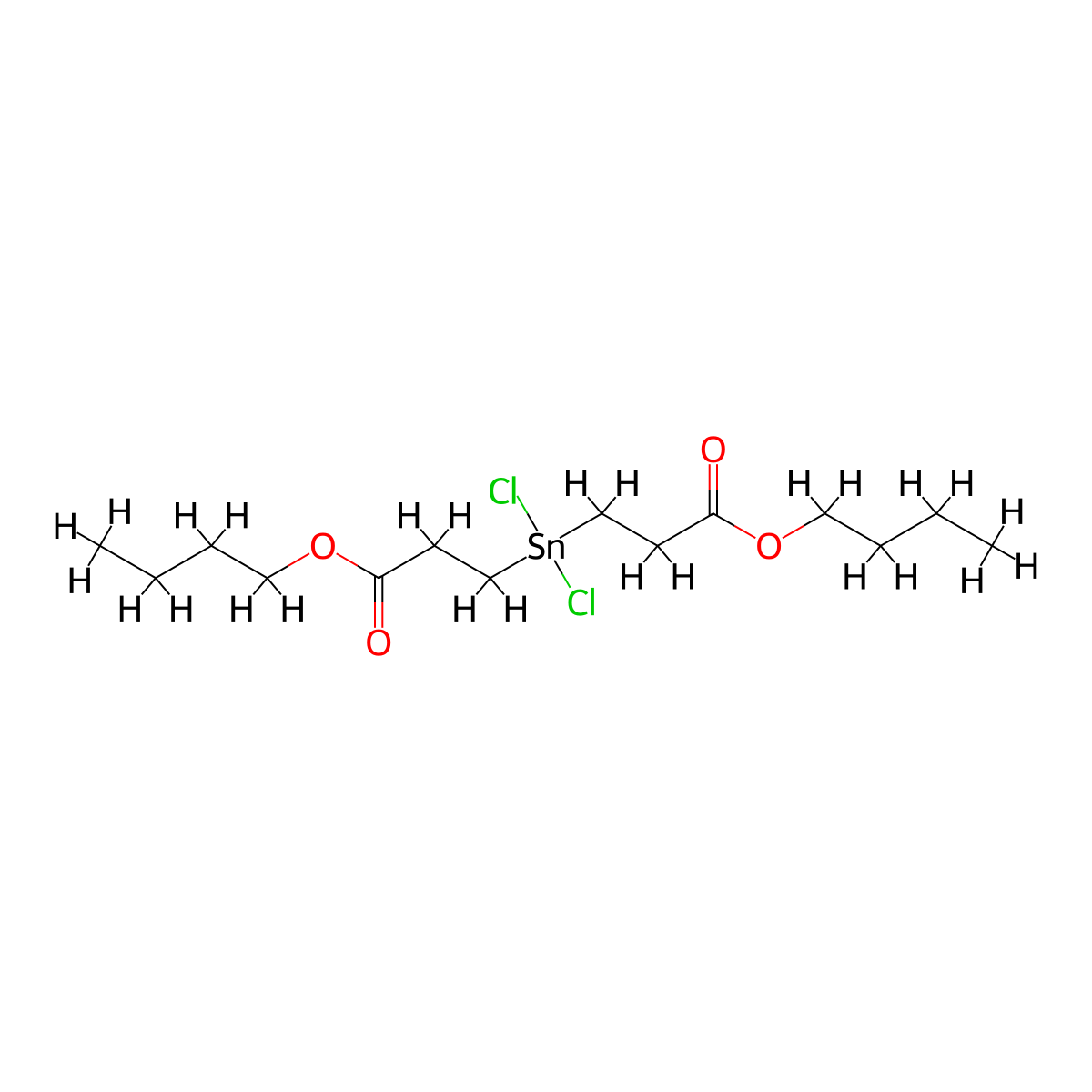 1,1'-Dibutyl 3,3'-(dichlorostannylene)bis(propanoate) molecular structure, CAS 61470-33-5