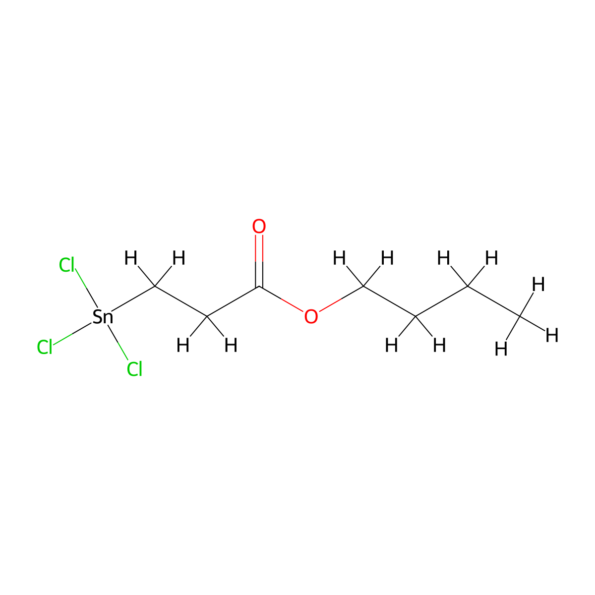 Propanoic acid, 3-(trichlorostannyl)-, butyl ester molecular structure, CAS 61470-34-6