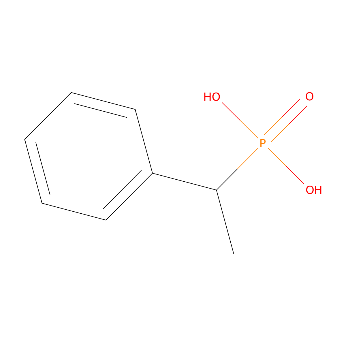 (1-Phenyl-ethyl)-phosphonic acid molecular structure, CAS 61470-40-4