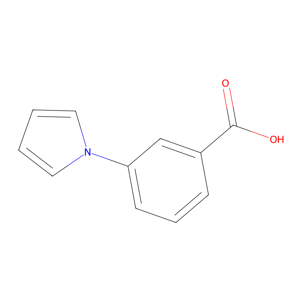 3-(1H-pyrrol-1-yl)benzoic acid molecular structure, CAS 61471-45-2