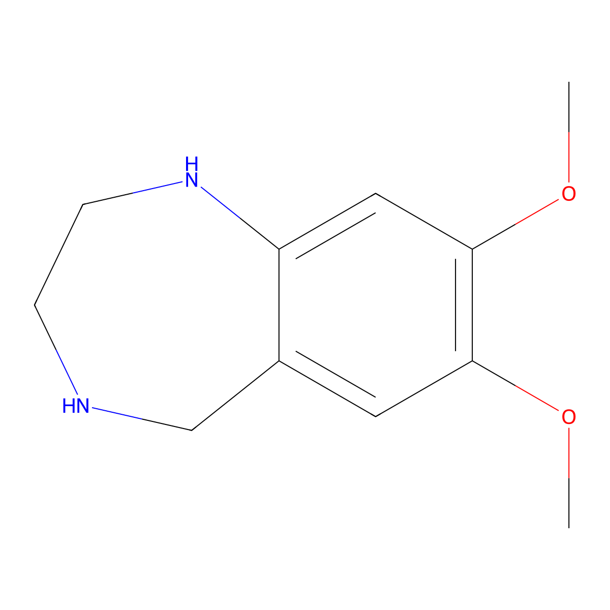 7,8-Dimethoxy-2,3,4,5-tetrahydro-1H-1,4-benzodiazepine molecular structure, CAS 61471-52-1
