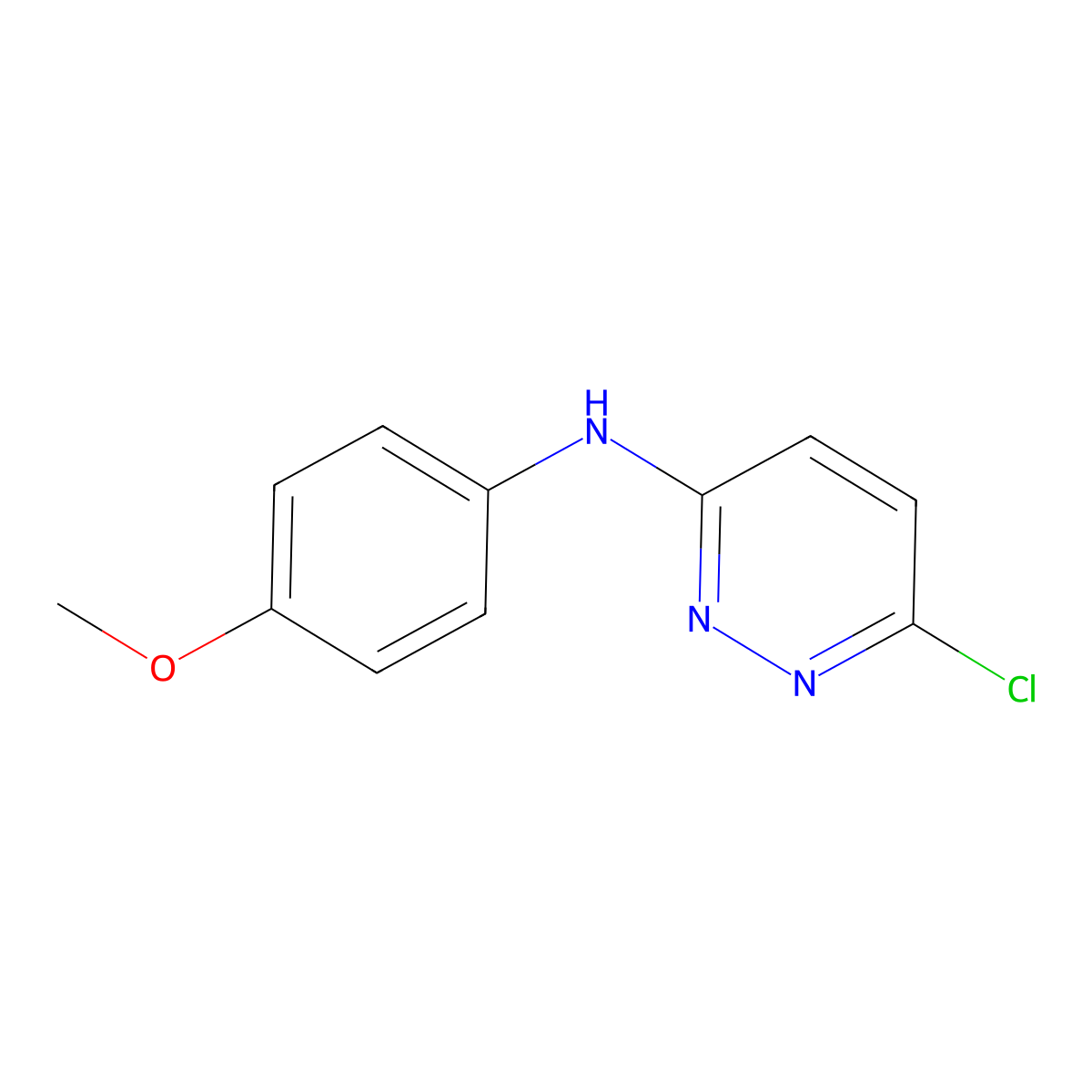 6-chloro-N-(4-methoxyphenyl)pyridazin-3-amine molecular structure, CAS 61471-98-5