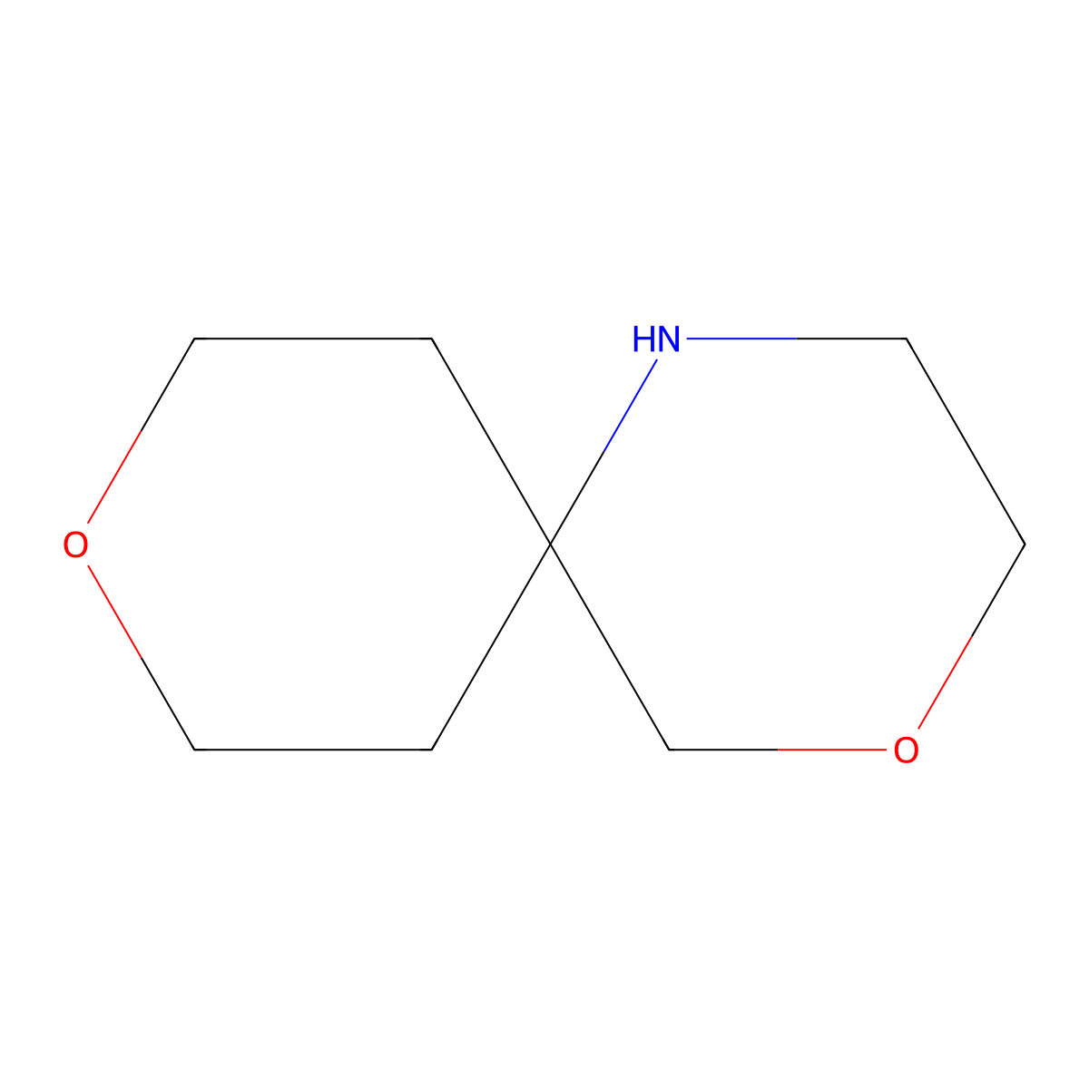 4,9-Dioxa-1-azaspiro[5.5]undecane molecular structure, CAS 614716-29-9