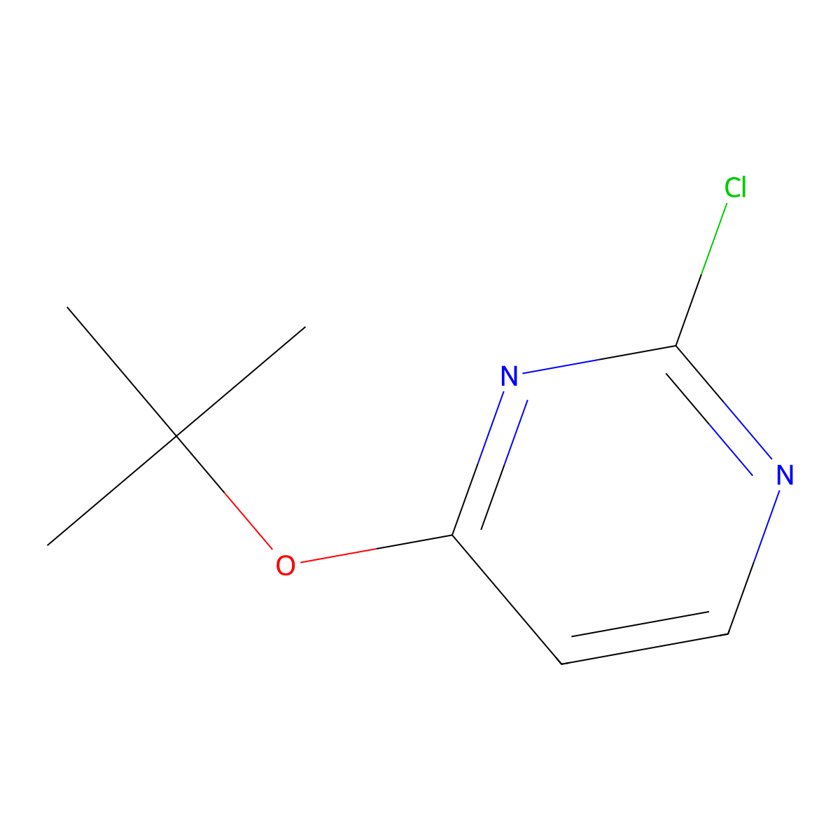 4-(tert-Butoxy)-2-chloropyrimidine molecular structure, CAS 614729-28-1