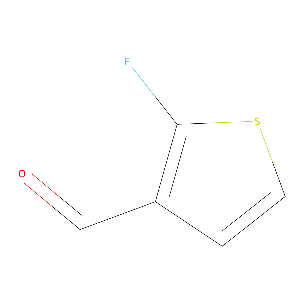 2-Fluorothiophene-3-carbaldehyde molecular structure, CAS 614729-71-4