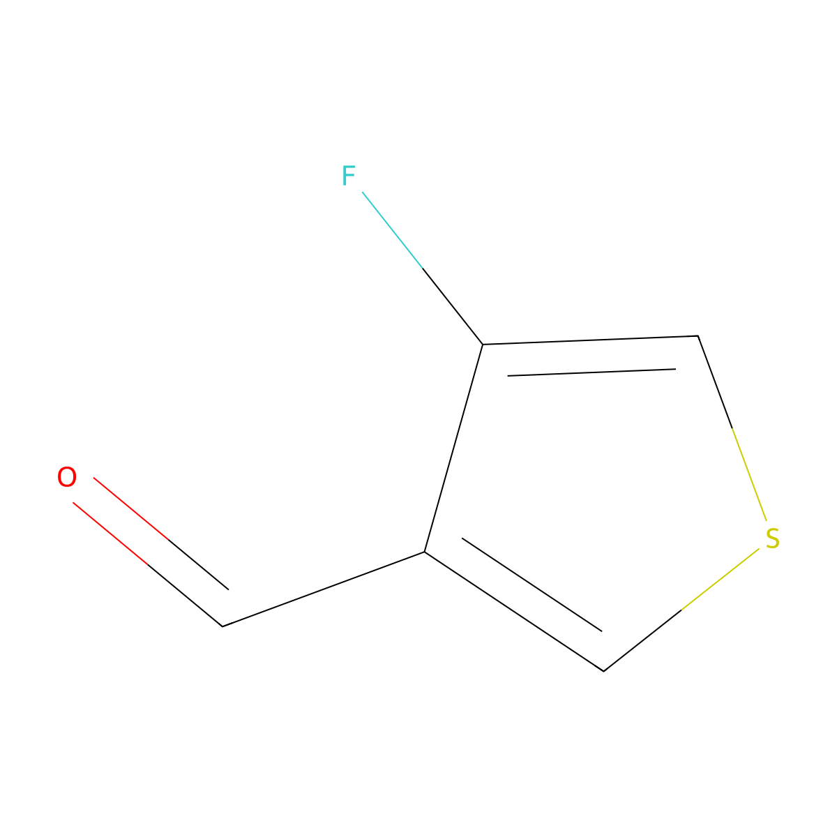 4-Fluorothiophene-3-carbaldehyde molecular structure, CAS 614729-75-8