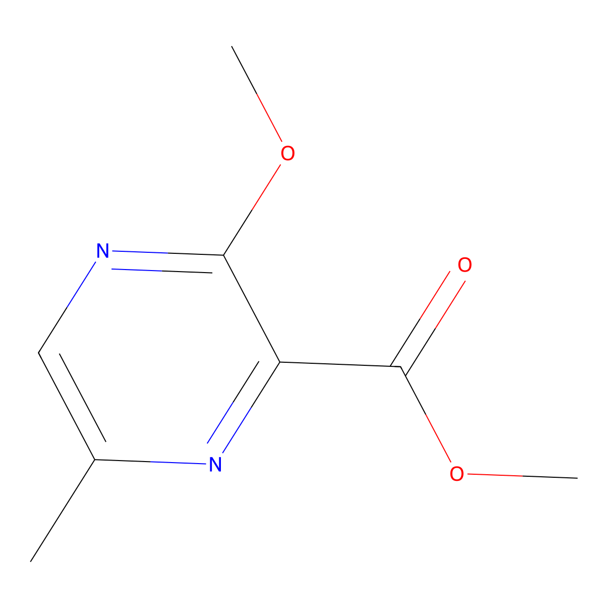 Methyl 3-methoxy-6-methylpyrazine-2-carboxylate molecular structure, CAS 614730-10-8