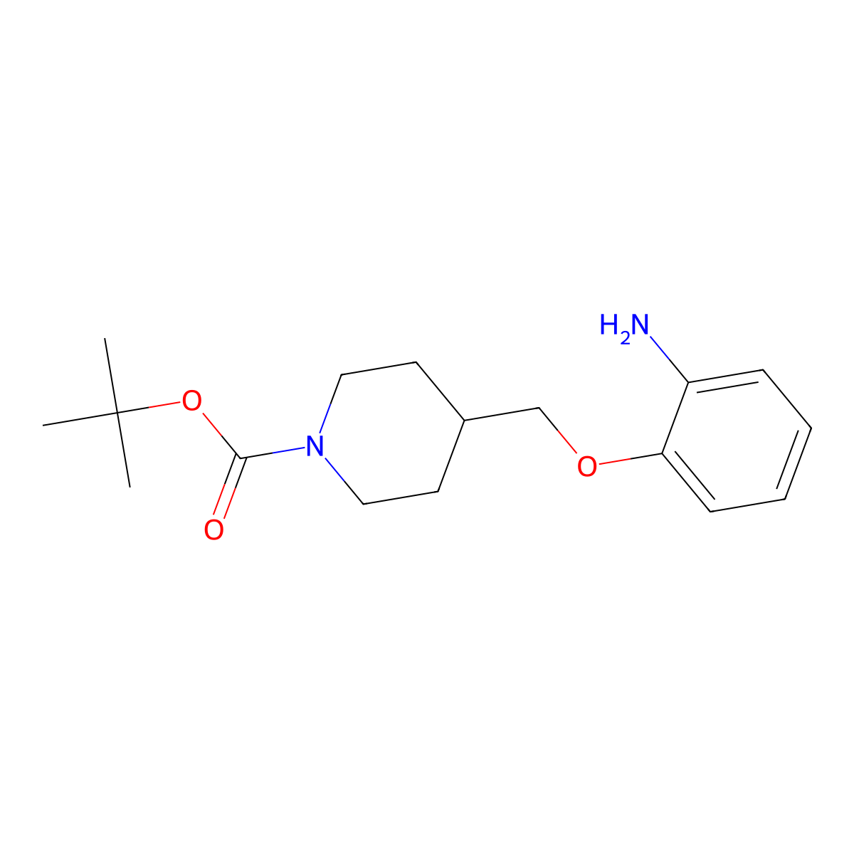 tert-Butyl 4-[(2-aminophenoxy)methyl]piperidine-1-carboxylate molecular structure, CAS 614730-59-5