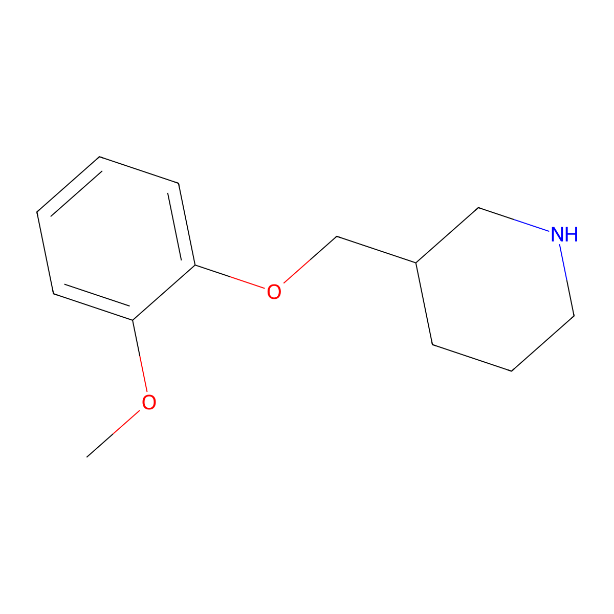 3-(2-Methoxy-phenoxymethyl)-piperidine molecular structure, CAS 614731-31-6