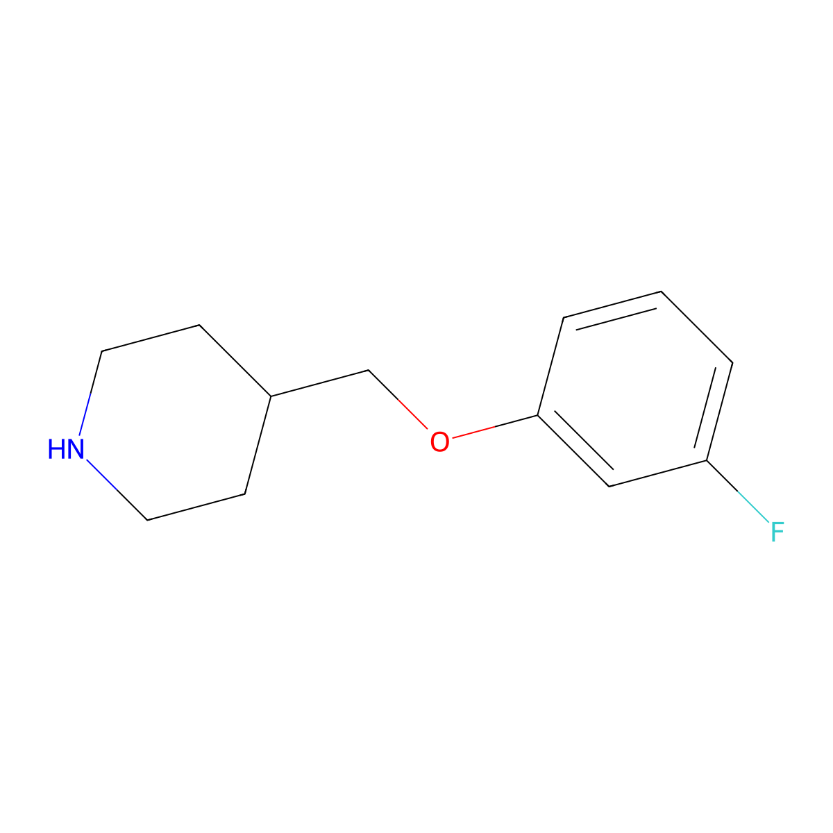 4-[(3-Fluorophenoxy)methyl]piperidine molecular structure, CAS 614731-94-1