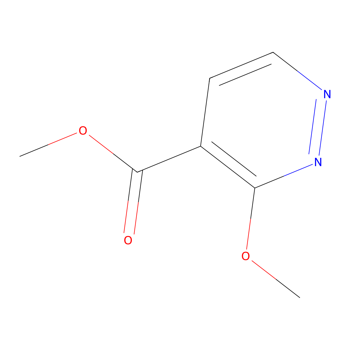 Methyl 3-methoxypyridazine-4-carboxylate molecular structure, CAS 614732-01-3