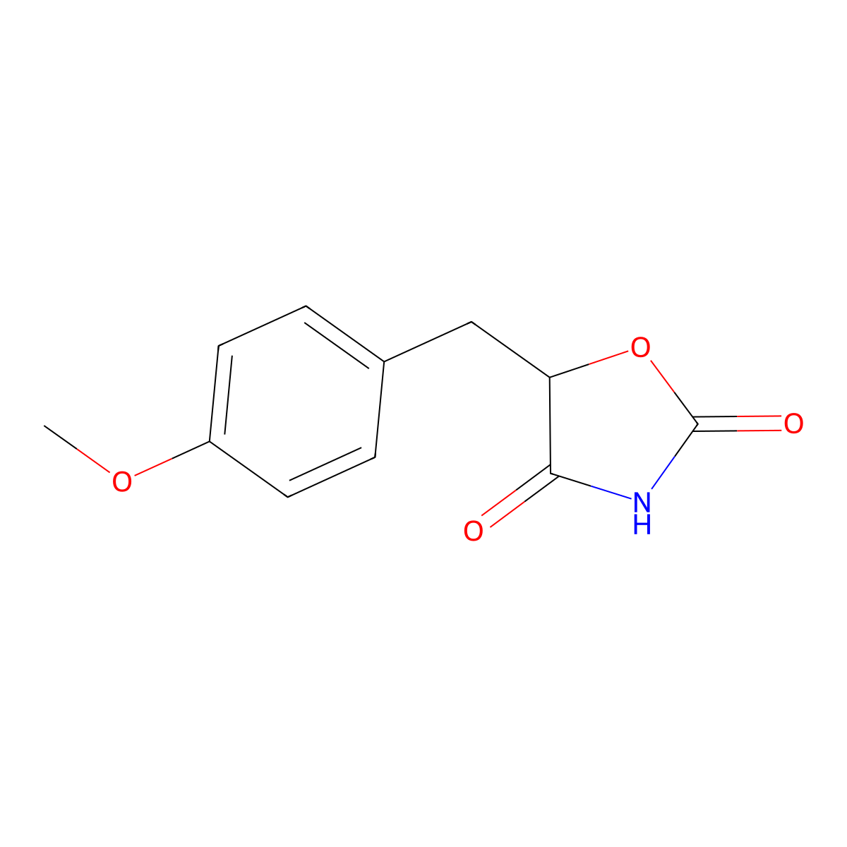 5-[(4-Methoxyphenyl)methyl]-1,3-oxazolidine-2,4-dione molecular structure, CAS 614736-57-1
