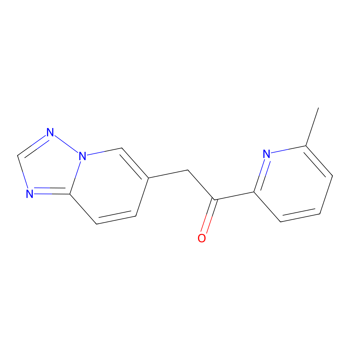 2-([1,2,4]Triazolo[1,5-a]pyridin-6-yl)-1-(6-methylpyridin-2-yl)ethanone molecular structure, CAS 614750-82-2