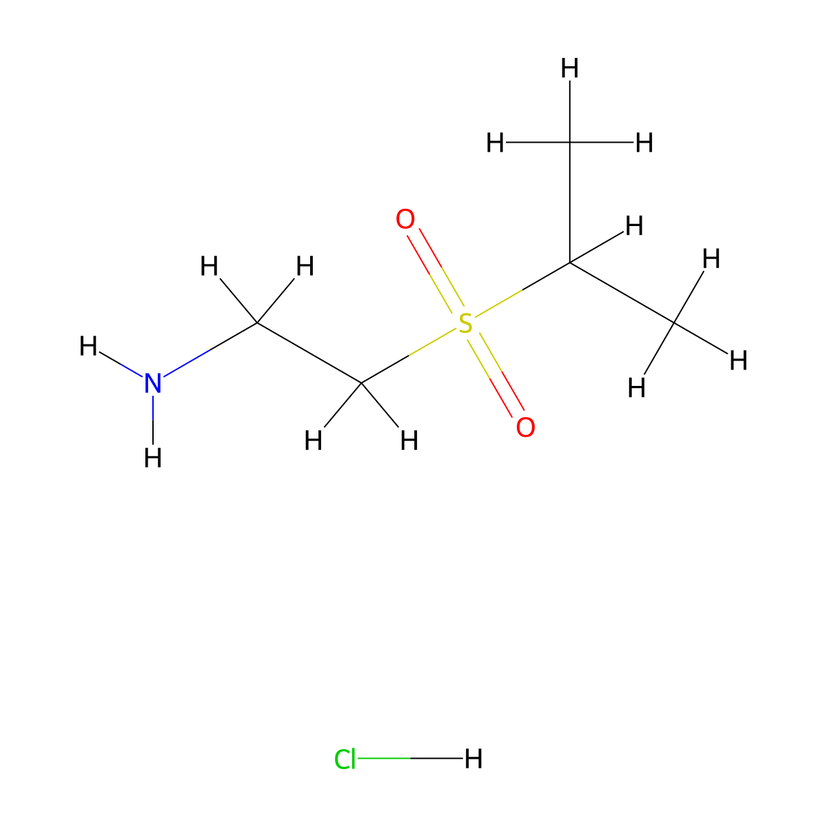 2-(Isopropylsulfonyl)ethanamine hydrochloride molecular structure, CAS 614753-55-8