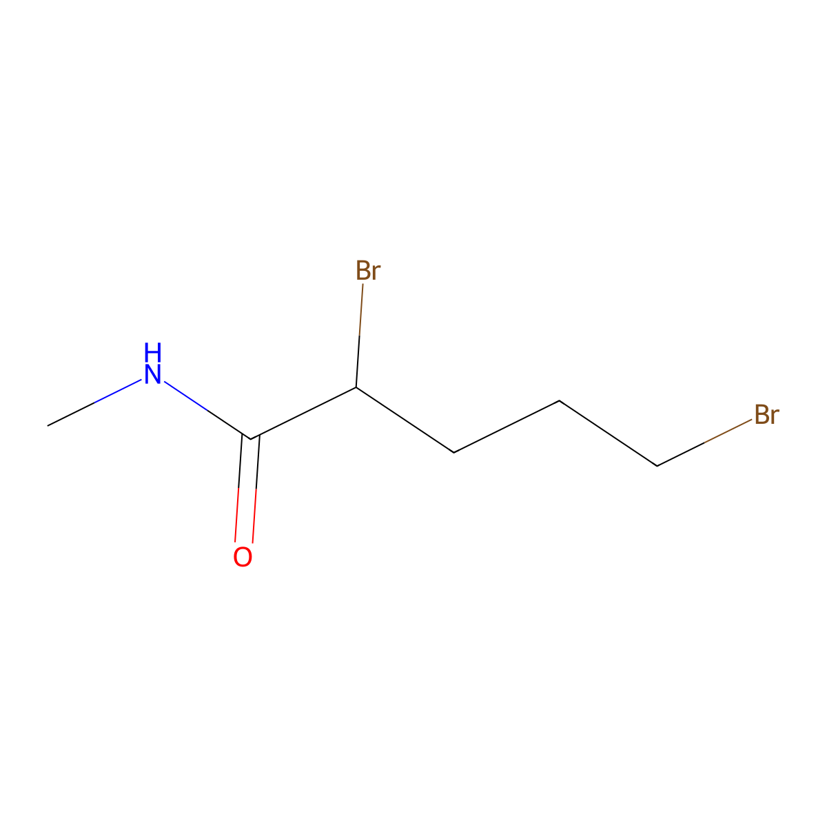 2,5-Dibromo-N-methylpentanamide molecular structure, CAS 614754-05-1