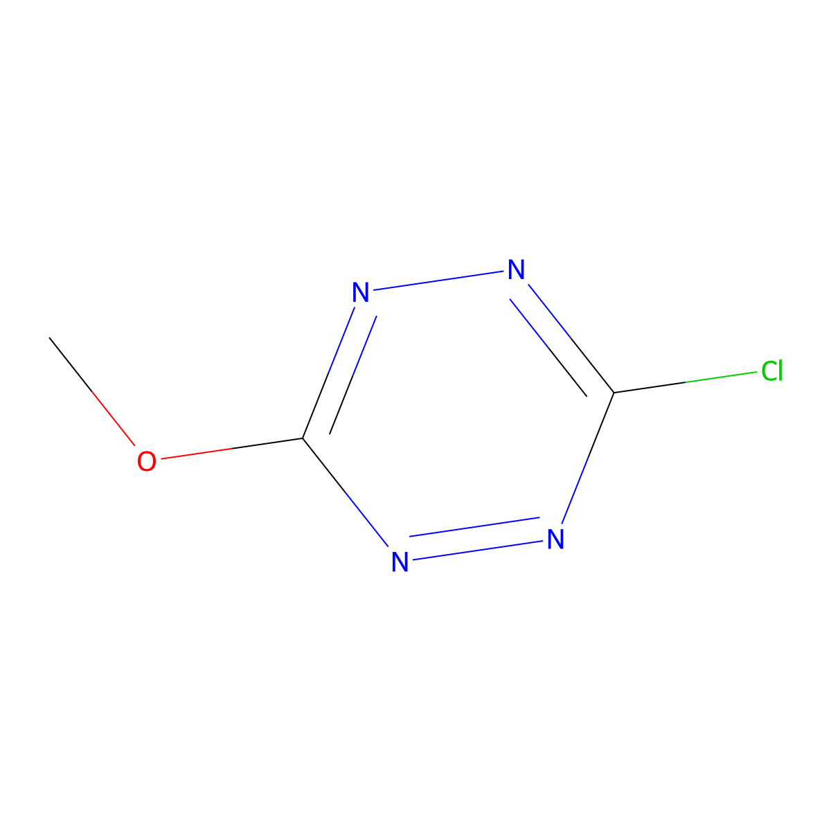 3-Chloro-6-methoxy-1,2,4,5-tetrazine molecular structure, CAS 614756-34-2