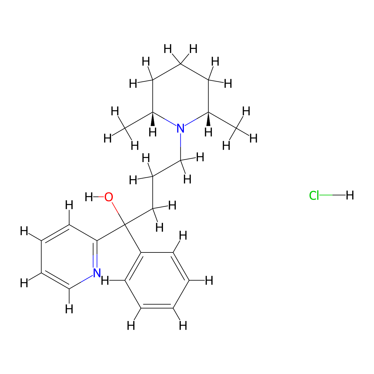 Pirmenol Hydrochloride molecular structure, CAS 61477-94-9
