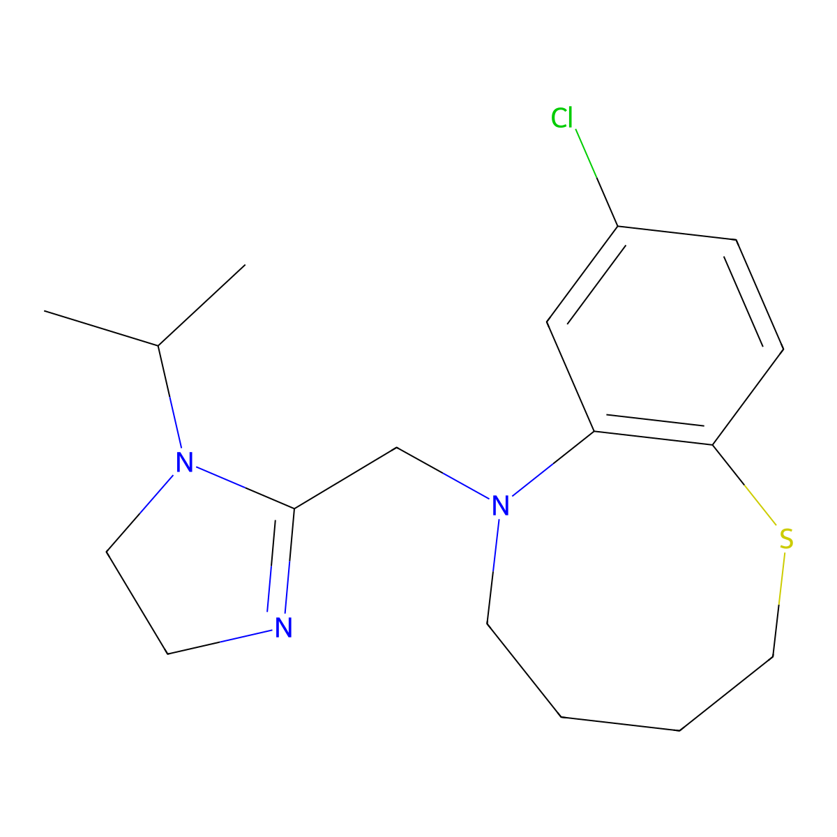 Dazolicine molecular structure, CAS 61477-97-2