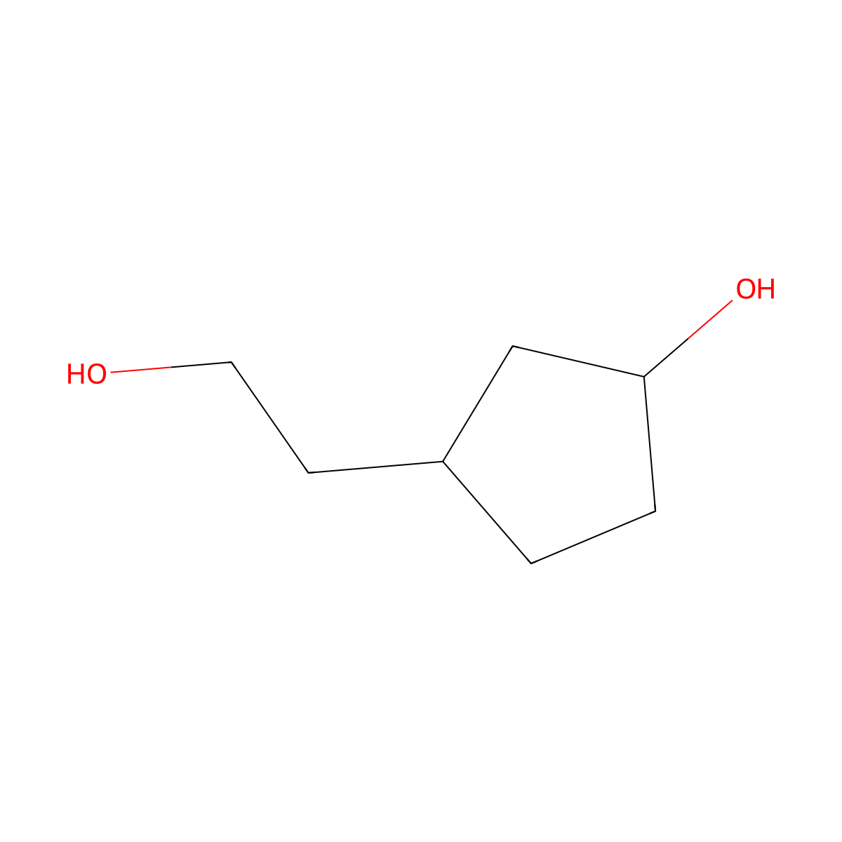 3-(2-Hydroxyethyl)cyclopentan-1-ol molecular structure, CAS 61478-09-9